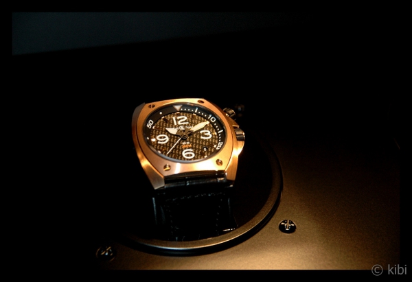 Bell & Ross BR 02 Pink Gold with Carbon dial